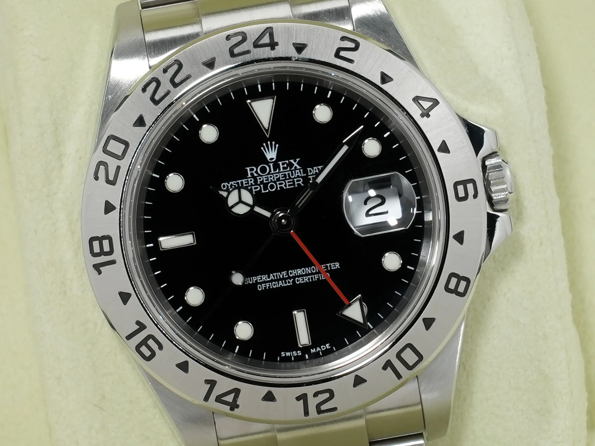 ロレックス エクスプローラーII Ref.16570 ステンレススチール ブラック文字盤 オイスターブレスレット 中古 yw63im3u - Image 3
