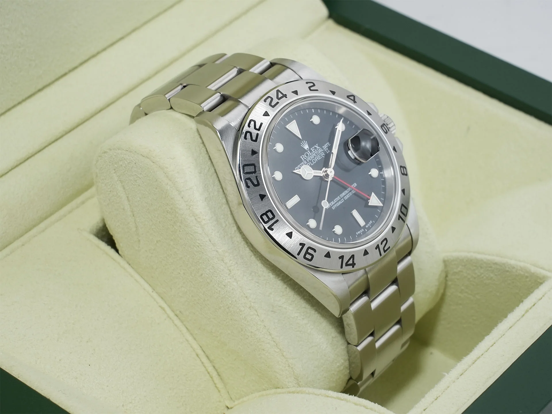ロレックス エクスプローラーII Ref.16570 ステンレススチール ブラック文字盤 オイスターブレスレット 中古 yw63im3u - Image 5