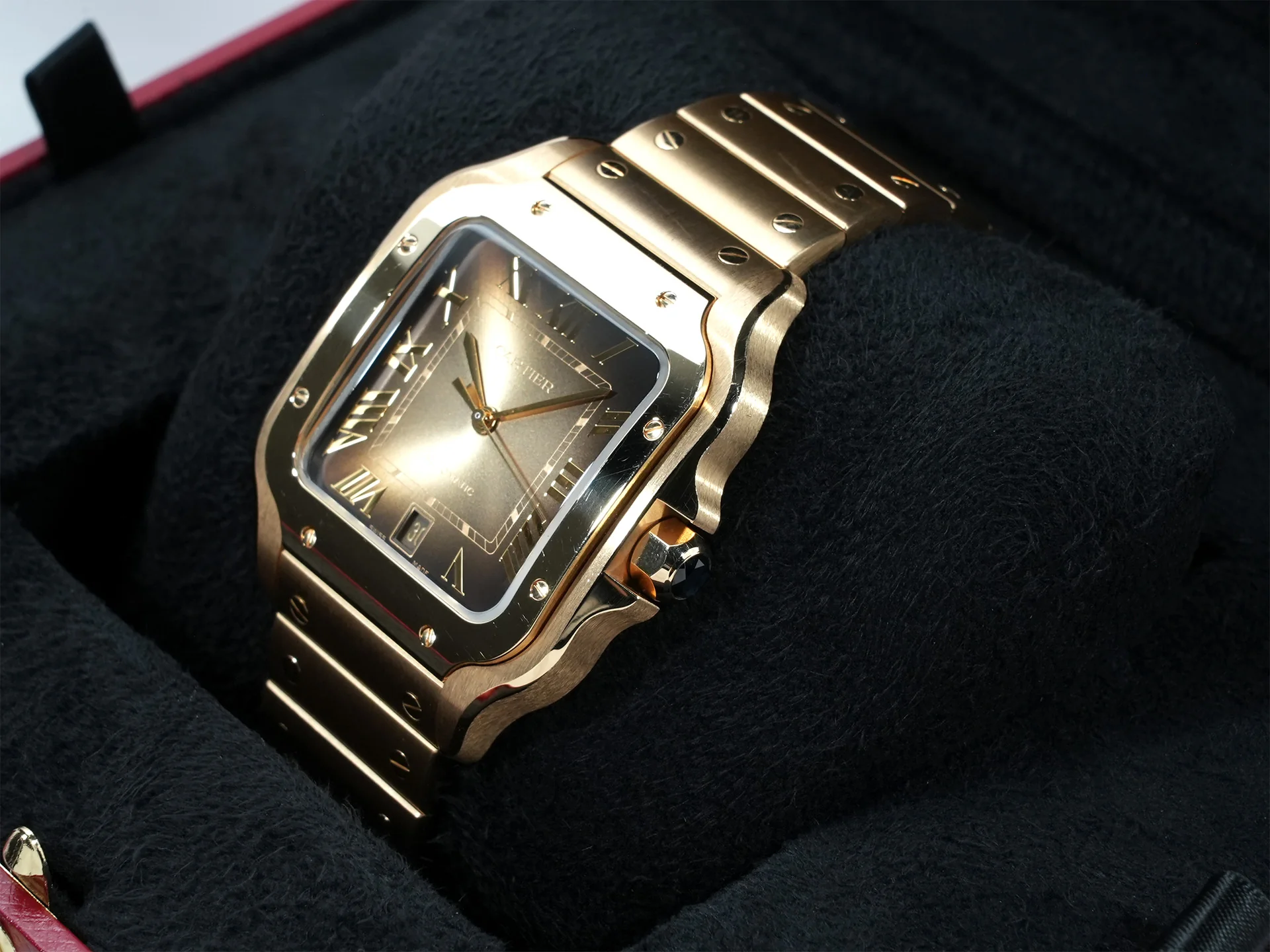 カルティエ サントス ドゥ カルティエ Ref.WGSA0095 スモーキーブラウン文字盤 中古 z4h8876a - Image 3