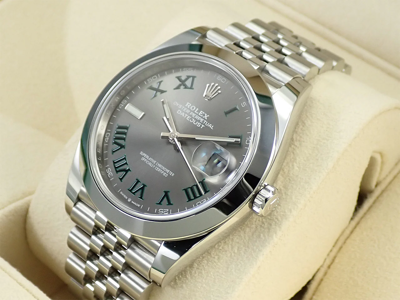 ロレックス デイトジャスト41 Ref.126300 ステンレススチール スレートローマン文字盤 ジュビリーブレスレット 極美品 Z6628901 - Image 4